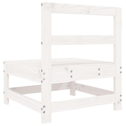 Градински средни дивани, 2 бр, бели, бор масив