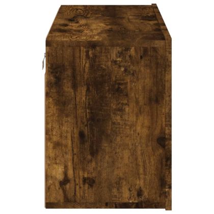 ТВ шкаф, стенен, опушен дъб, 80x30x41 см