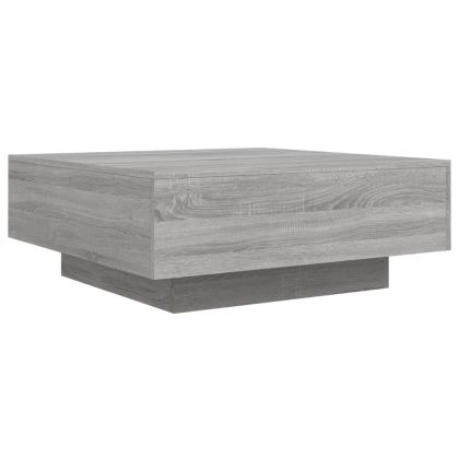 Маса за кафе, сив сонома, 80x80x31 см, инженерно дърво