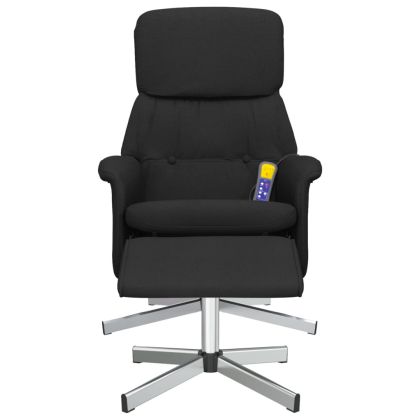 Масажен наклоняем стол с табуретка, черен, текстил