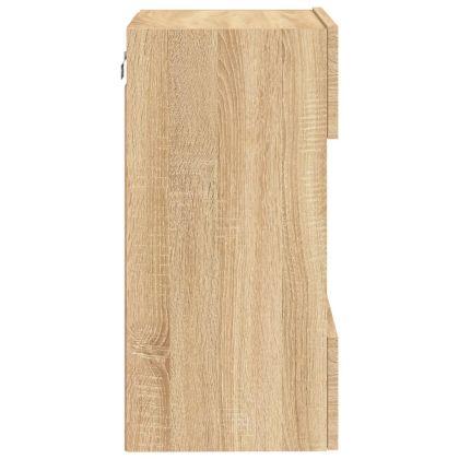 Стенен ТВ шкаф с LED осветление, сонома дъб, 40x30x60,5 см