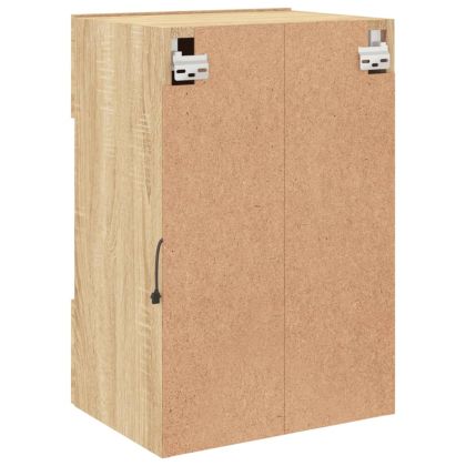 Стенен ТВ шкаф с LED осветление, сонома дъб, 40x30x60,5 см