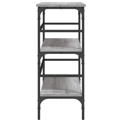 Конзолна маса, сив сонома, 100x32x75 см, инженерно дърво