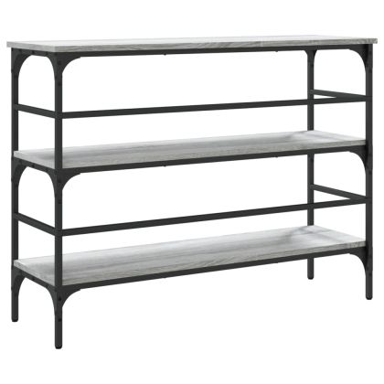 Конзолна маса, сив сонома, 100x32x75 см, инженерно дърво