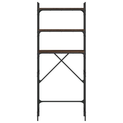 Рафт за пералня, кафяв дъб, 67x25x163 см, инженерно дърво