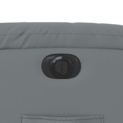 Електрически реклайнер стол, сив, изкуствена кожа