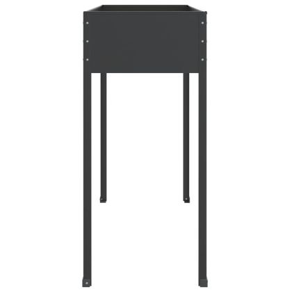 Градински кашпи, 2 бр, антрацит, поцинкована стомана