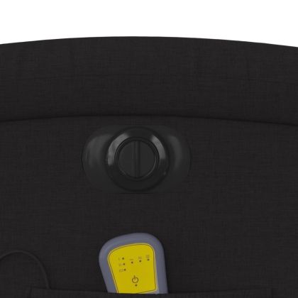 Електрически изправящ масажен реклайнер стол черен текстил