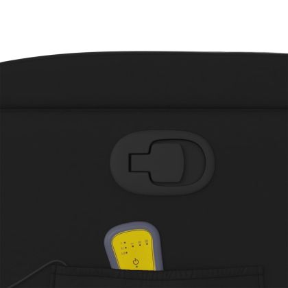 Изправящ масажен реклайнер стол, черен, изкуствена кожа