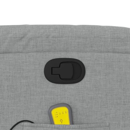 Изправящ масажен реклайнер стол, светлосив, текстил