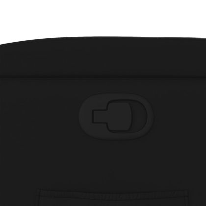 Изправящ реклайнер стол, черен, изкуствена кожа