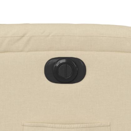 Електрически изправящ реклайнер стол, кремав, текстил