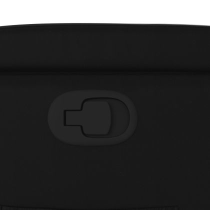 Изправящ реклайнер стол, черен, изкуствена кожа