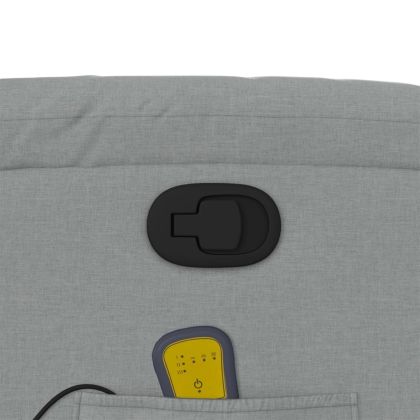 Изправящ масажен реклайнер стол, светлосив, текстил