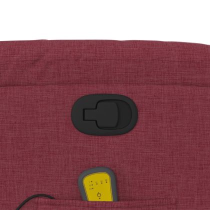 Масажен изправящ наклоняем стол, виненочервен, текстил