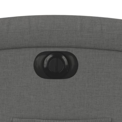 Електрически изправящ реклайнер стол, тъмносив, текстил