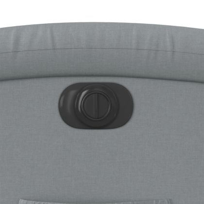 Електрически изправящ реклайнер стол, светлосив, текстил