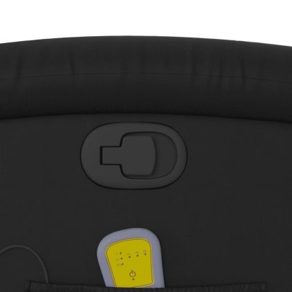 Изправящ масажен реклайнер стол, черен, изкуствена кожа