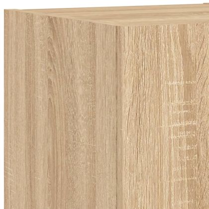 ТВ стенни шкафове, 3 части, с LED светлини, сонома дъб