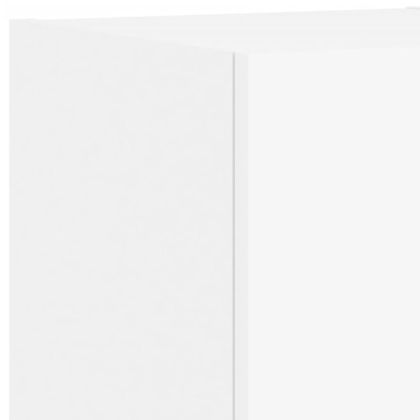 ТВ стенни шкафове, 4 части, с LED светлини, бели