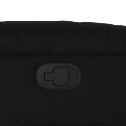 Реклайнер, черен, изкуствена кожа