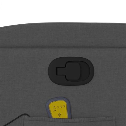 Изправящ масажен реклайнер стол,тъмносив, текстил