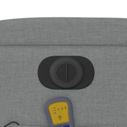 Електрически изправящ масажен реклайнер стол светлосив текстил