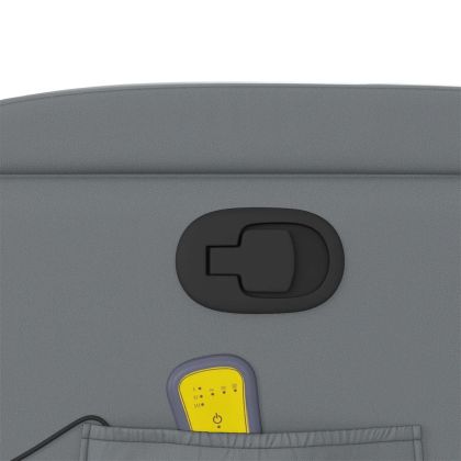 Изправящ масажен реклайнер стол, сива, изкуствена кожа