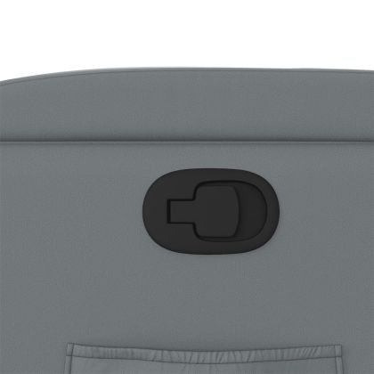 Изправящ реклайнер стол, сива, изкуствена кожа