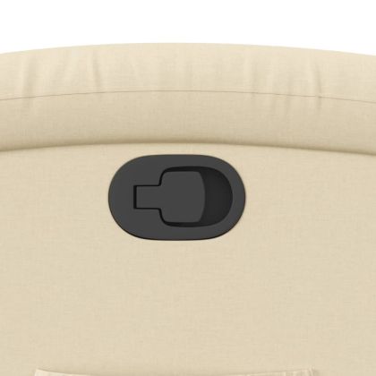 Изправящ реклайнер стол, кремав, текстил