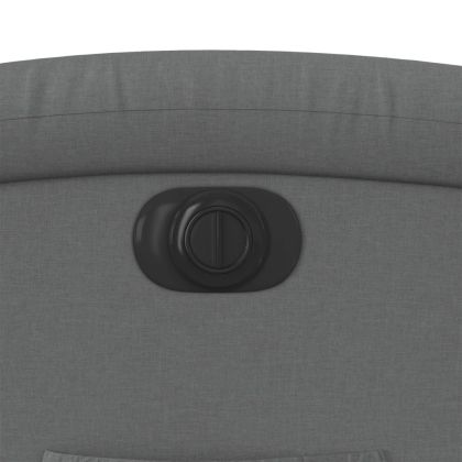 Електрически изправящ реклайнер стол, тъмносив, текстил