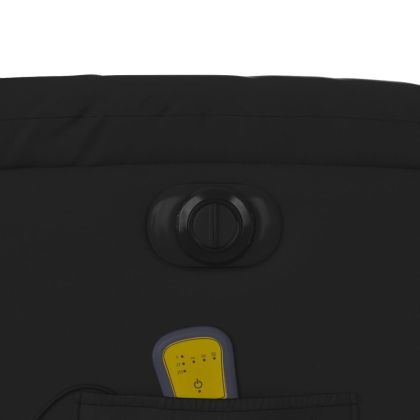 Електрически масажен реклайнер стол, черен, изкуствена кожа