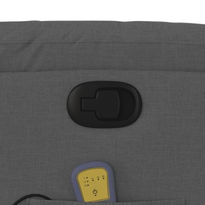 Изправящ масажен реклайнер стол,тъмносив, текстил