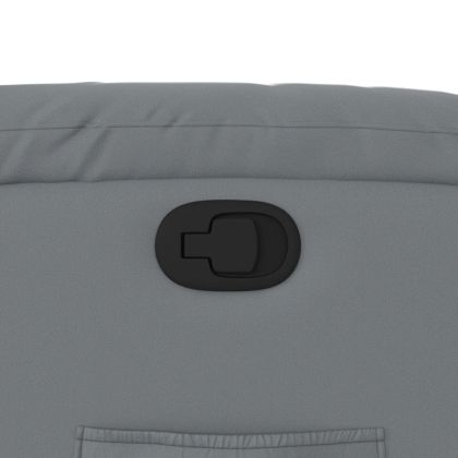 Изправящ реклайнер стол, сива, изкуствена кожа