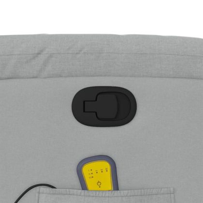 Изправящ масажен реклайнер стол, светлосив, текстил