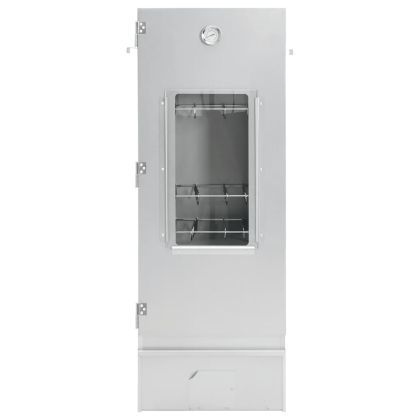 BBQ опушвач с дървесен чипс 44,5x29x110 см поцинкована стомана