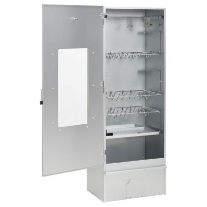 BBQ опушвач с дървесен чипс 44,5x29x110 см поцинкована стомана