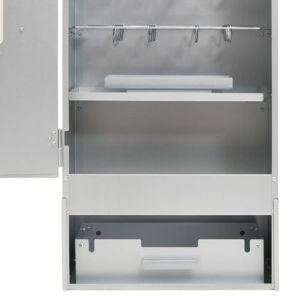 BBQ опушвач с дървесен чипс 44,5x29x110 см поцинкована стомана