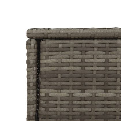 Градински шкаф за съхранение, сив, 105x55x113 см, полиратан