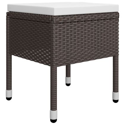 Градински трапезен комплект, 5 части, кафяв