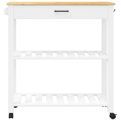 Кухненска количка "MONZA" 84x40x88,5 см борово дърво масив