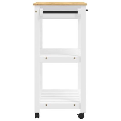 Кухненска количка "MONZA" 84x40x88,5 см борово дърво масив