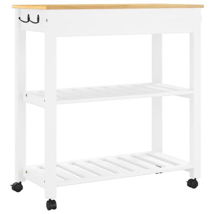 Кухненска количка "MONZA" 84x40x88,5 см борово дърво масив