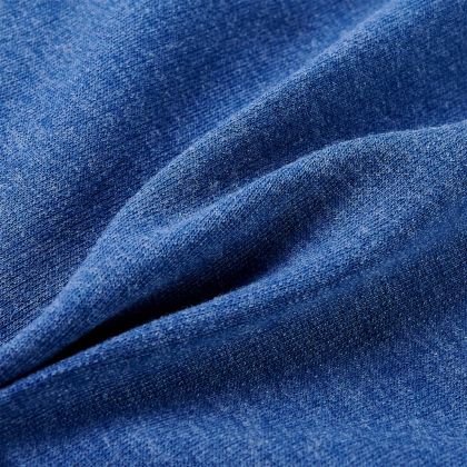 Детски суитшърт с качулка и цип, тъмносин меланж, 104