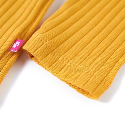 Детска тениска с дълъг ръкав, охра, 116