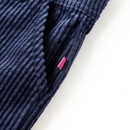 Детски панталон, кадифе, тъмносин, 116