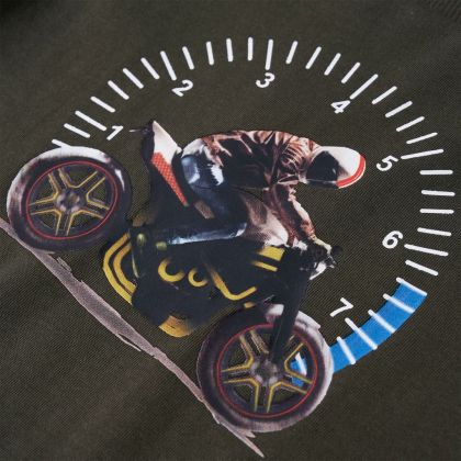 Детска тениска с дълъг ръкав, каки, 128