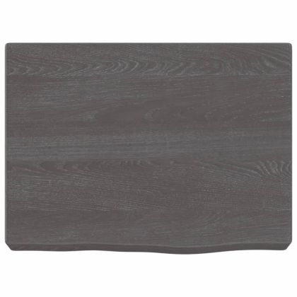 Плот за баня тъмнокафяв 40x30x(2-6) см обработено масивно дърво