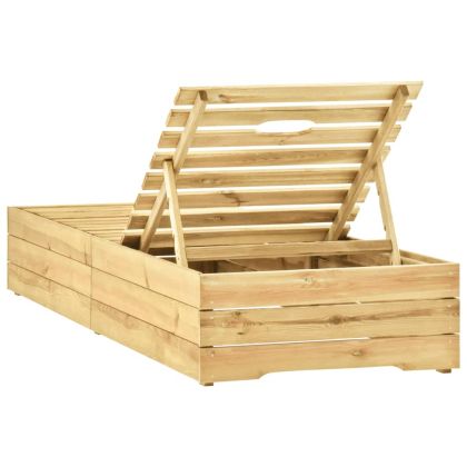 Шезлонг, борово дърво със зелена импрегнация