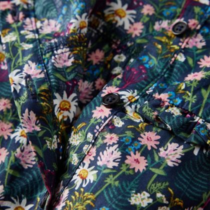 Детска рокля с дълъг ръкав, тъмносиня, 128